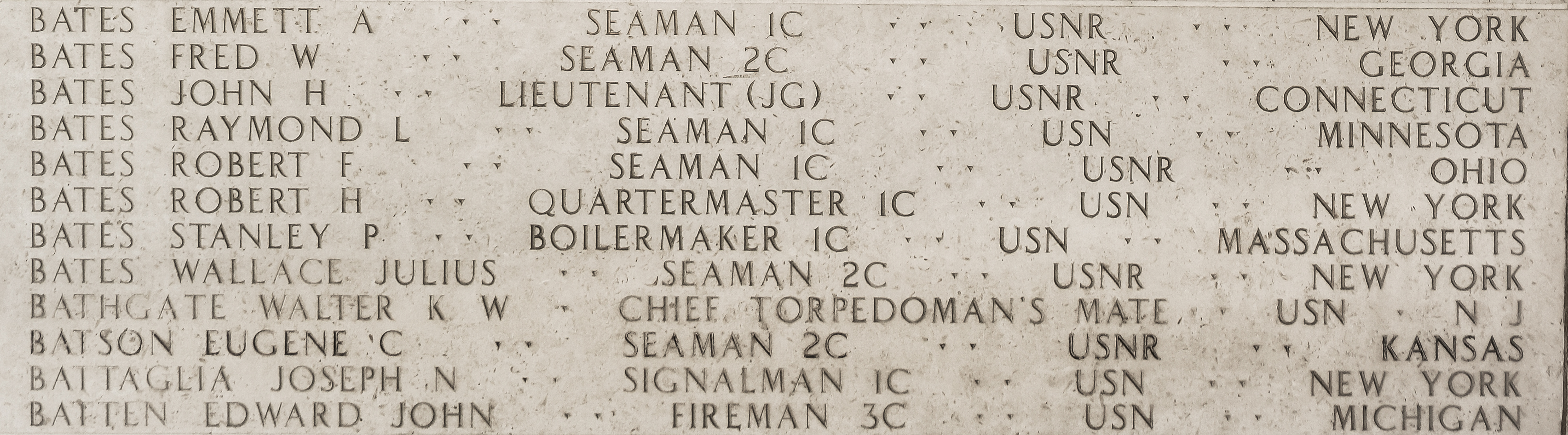 Joseph N. Battaglia, Signalman First Class